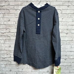 Class Club Boys 4/5 Navy Striped Shirt Long Sleeve 3 Button NEW NWT